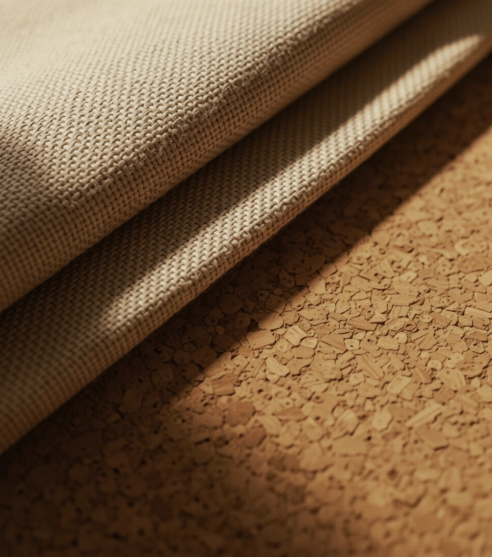 Textura de corcho y lino absorbente